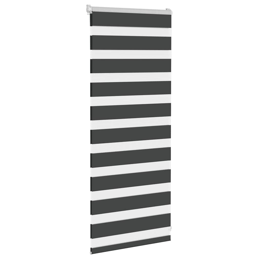 Tenda a Rullo Zebra Nero Larghezza Tessuto 55,9 cm Poliestere