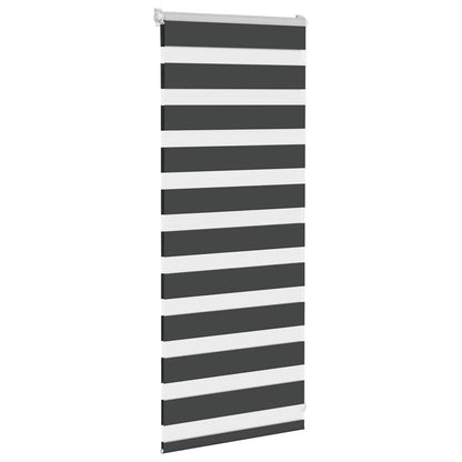Tenda a Rullo Zebra Nero Larghezza Tessuto 55,9 cm Poliestere