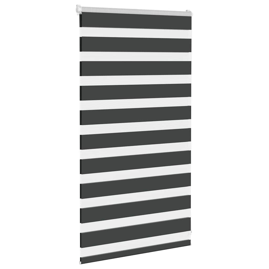 Tenda a Rullo Zebra Nero Larghezza Tessuto 75,9 cm Poliestere