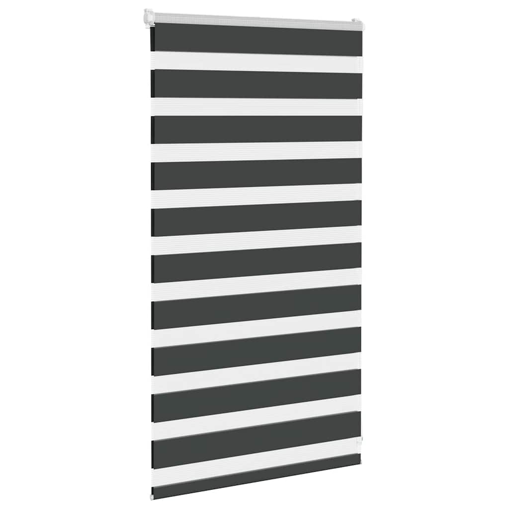 Tenda a Rullo Zebra Nero Larghezza Tessuto 85,9 cm Poliestere