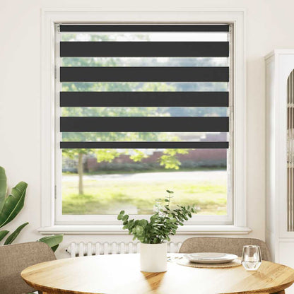 Tenda a Rullo Zebra Nero Larghezza Tessuto 95,9 cm Poliestere