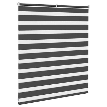 Tenda a Rullo Zebra Nero Larghezza Tessuto 125,9 cm Poliestere