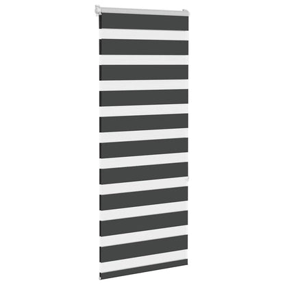 Tenda a Rullo Zebra Nero Larghezza Tessuto 55,9 cm Poliestere