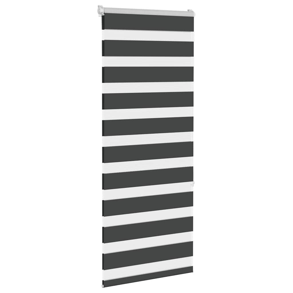 Tenda a Rullo Zebra Nero Larghezza Tessuto 60,9 cm Poliestere
