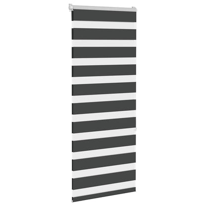 Tenda a Rullo Zebra Nero Larghezza Tessuto 60,9 cm Poliestere