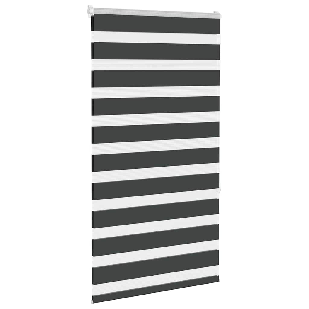 Tenda a Rullo Zebra Nero Larghezza Tessuto 85,9 cm Poliestere