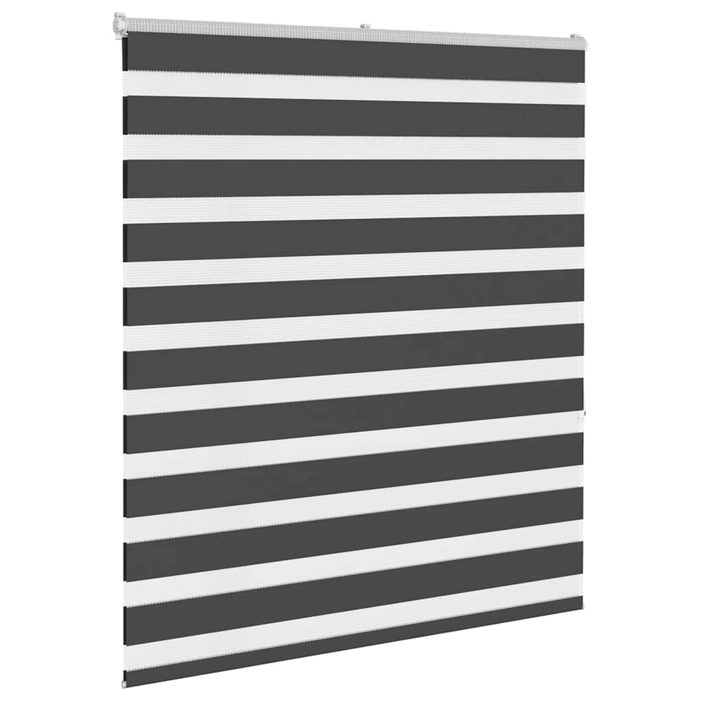 Tenda a Rullo Zebra Nero Larghezza Tessuto 115,9 cm Poliestere