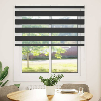 Tenda a Rullo Zebra Nero Larghezza Tessuto 130,9 cm Poliestere