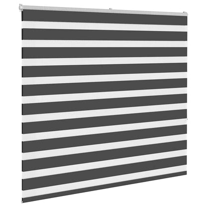 Tenda a Rullo Zebra Nero Larghezza Tessuto 155,9 cm Poliestere