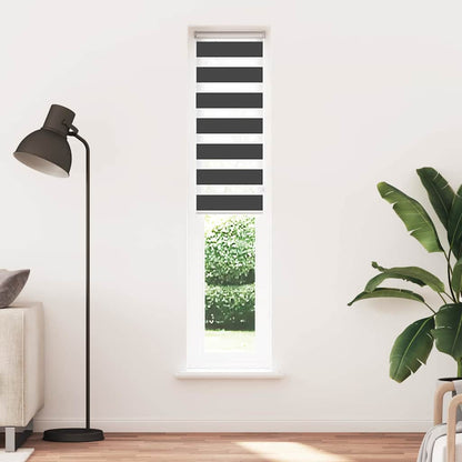 Tenda a Rullo Zebra Nero Larghezza Tessuto 35,9 cm Poliestere