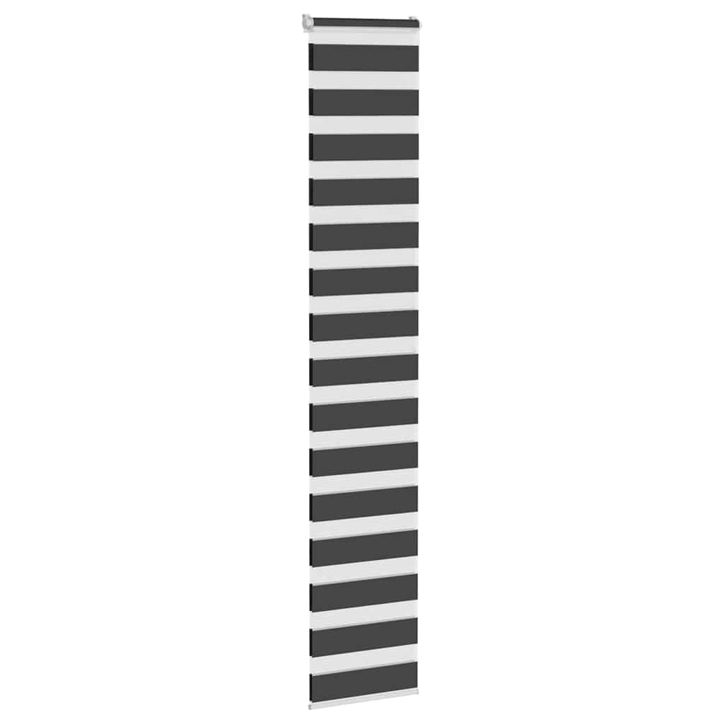 Tenda a Rullo Zebra Nero Larghezza Tessuto 35,9 cm Poliestere