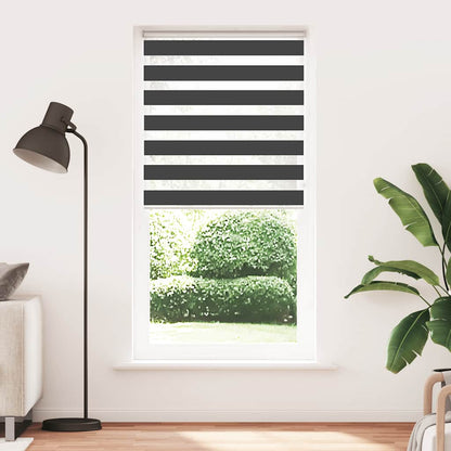 Tenda a Rullo Zebra Nero Larghezza Tessuto 95,9 cm Poliestere