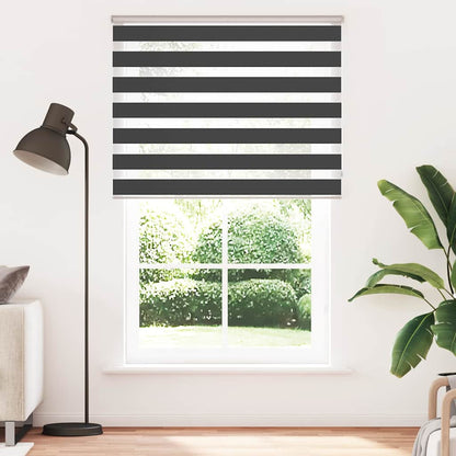 Tenda a Rullo Zebra Nero Larghezza Tessuto 145,9 cm Poliestere