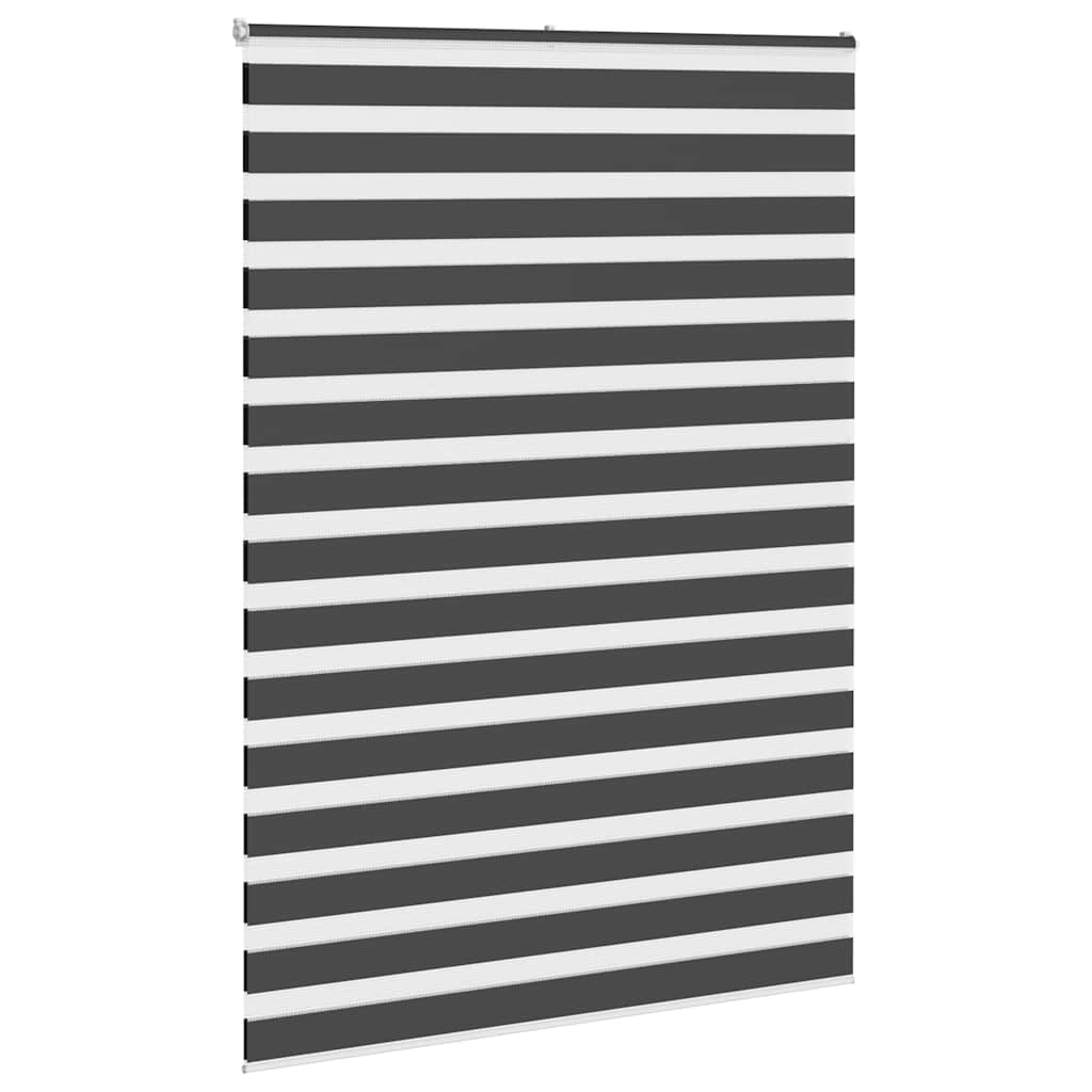 Tenda a Rullo Zebra Nero Larghezza Tessuto 155,9 cm Poliestere