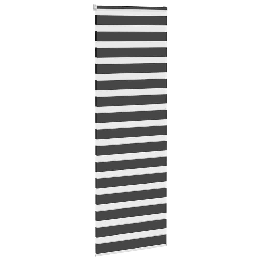 Tenda a Rullo Zebra Nero Larghezza Tessuto 80,9 cm Poliestere