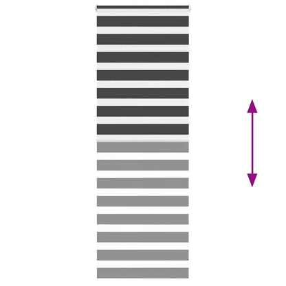 Tenda a Rullo Zebra Nero Larghezza Tessuto 80,9 cm Poliestere