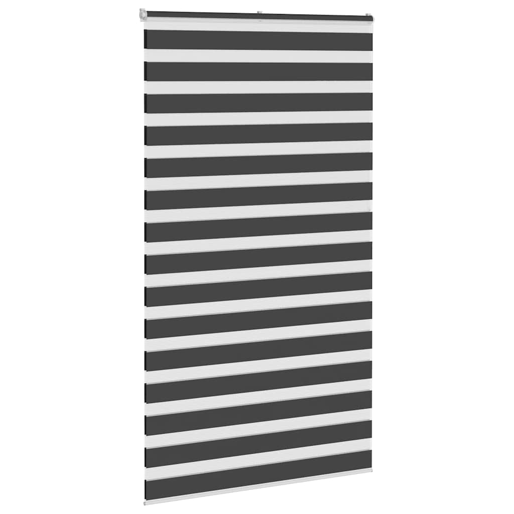 Tenda a Rullo Zebra Nero Larghezza Tessuto 120,9 cm Poliestere