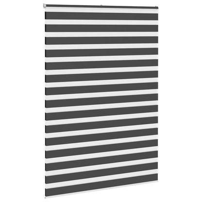 Tenda a Rullo Zebra Nero Larghezza Tessuto 155,9 cm Poliestere