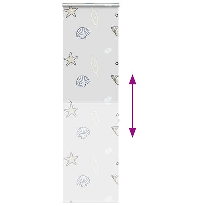 Tenda a Rullo Doccia con Cassonetto 70x240 cm Larghezza Tessuto