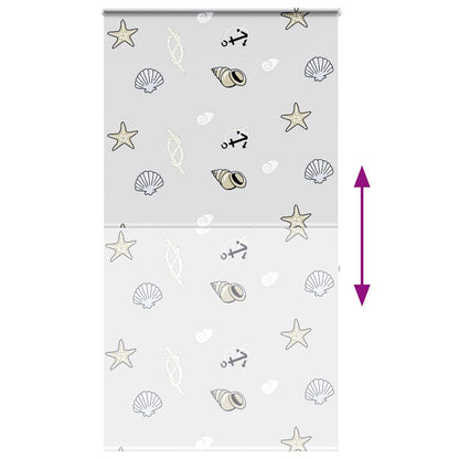 Tenda a Rullo Doccia con Cassonetto 130x240cm Larghezza Tessuto