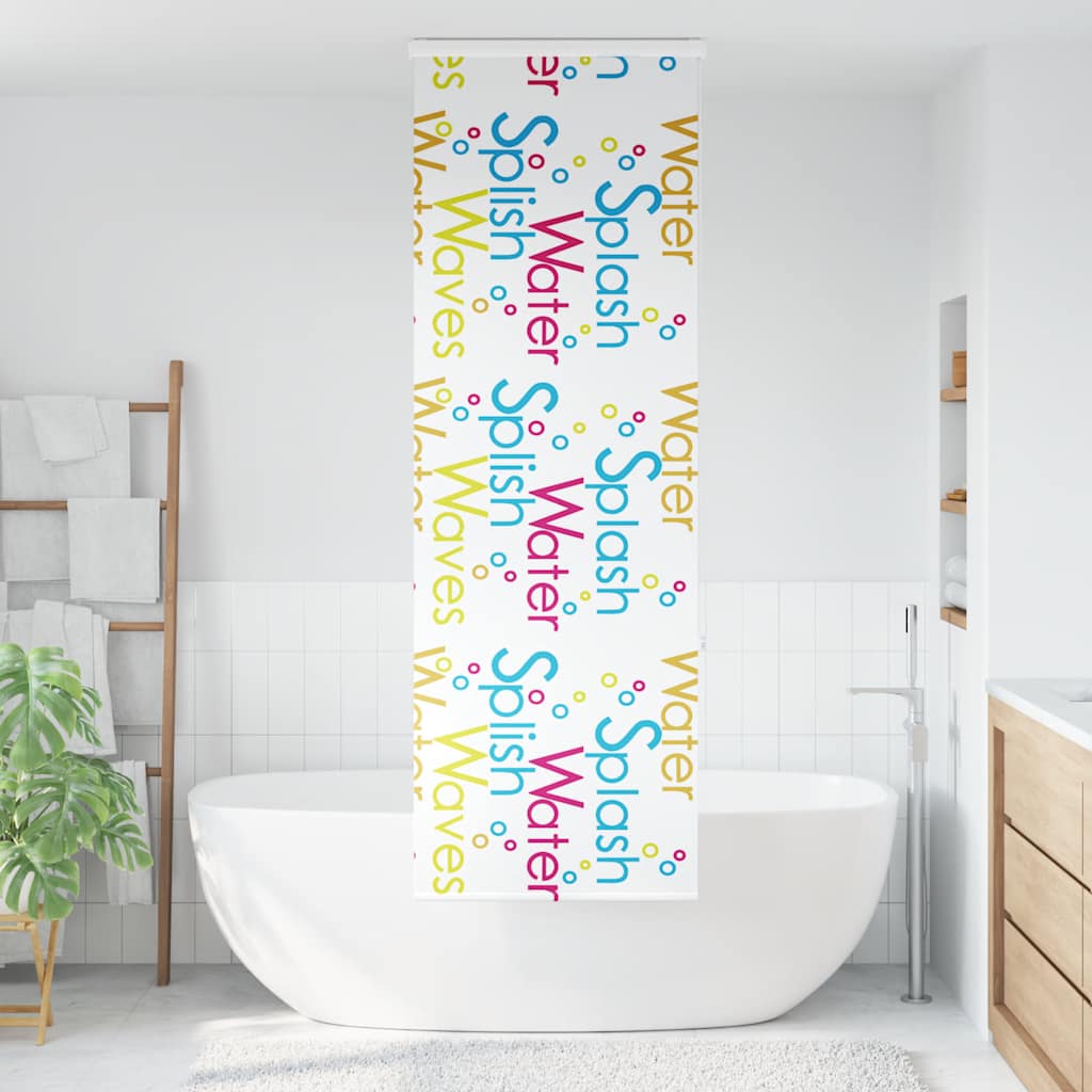 Tenda a Rullo per Doccia Cassonetto 60x240 cm Larghezza Tessuto