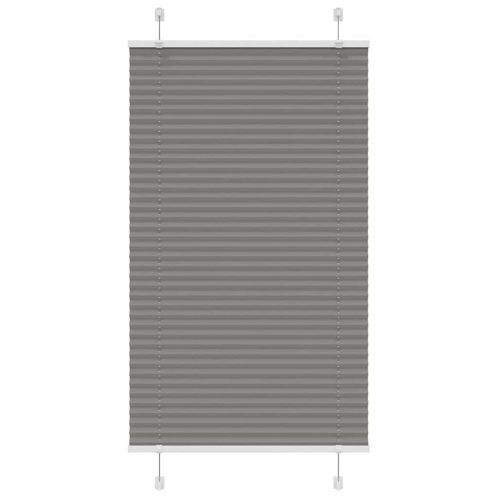 Tenda Plissettata Antracite 75x100 cm Larghezza Tessuto 74,4 cm
