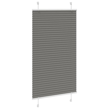 Tenda Plissettata Antracite 75x100 cm Larghezza Tessuto 74,4 cm
