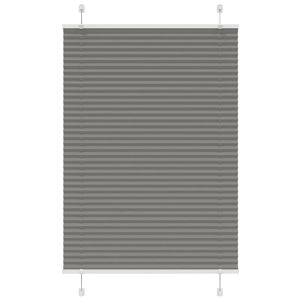 Tenda Plissettata Antracite 85x100 cm Larghezza Tessuto 84,4 cm
