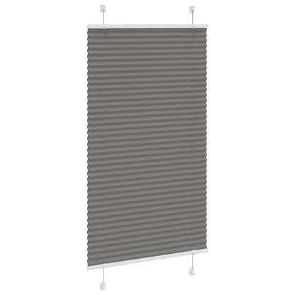 Tenda Plissettata Antracite 80x150 cm Larghezza Tessuto 79,4 cm