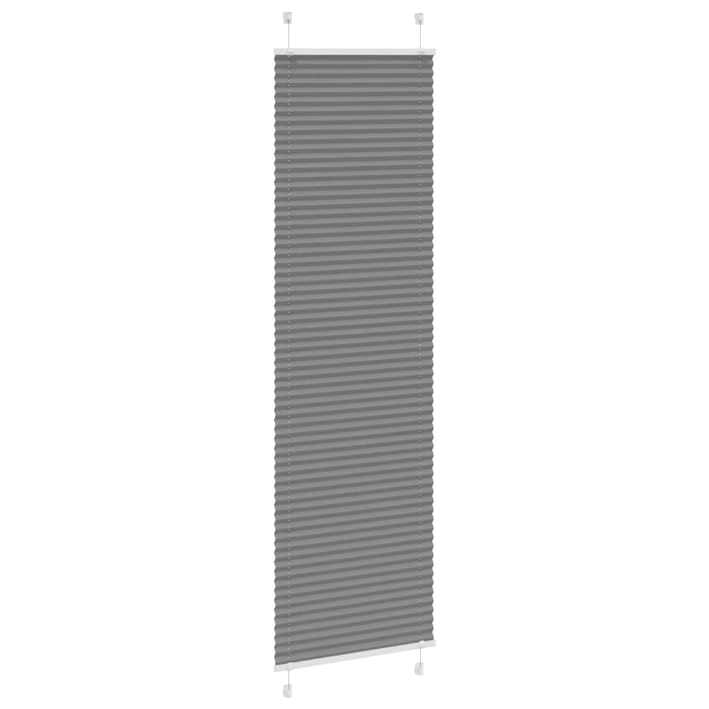 Tenda Plissettata Antracite 60x200 cm Larghezza Tessuto 59,4 cm