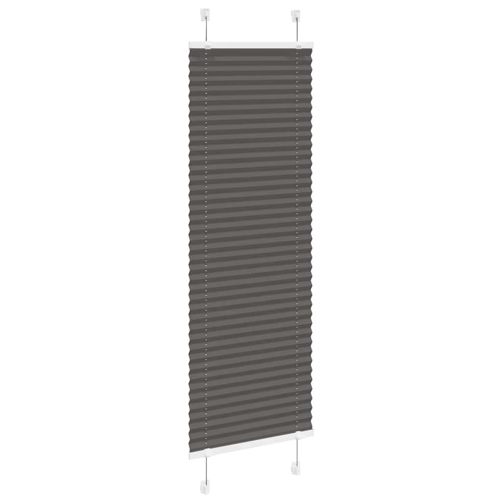 Tenda Plissettata Nera 45x100 cm Larghezza Tessuto 44,4 cm