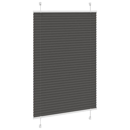 Tenda Plissettata Nera 85x100 cm Larghezza Tessuto 84,4 cm