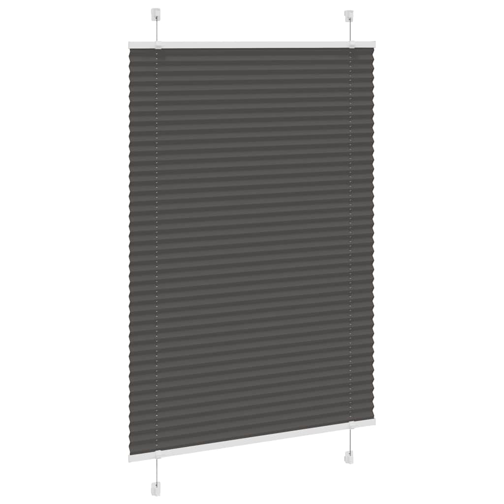 Tenda Plissettata Nera 100x100 cm Larghezza Tessuto 99,4 cm