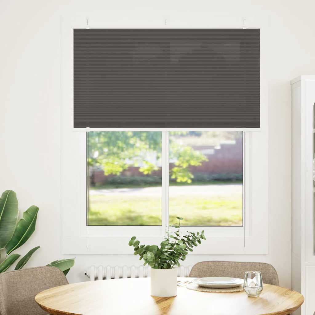 Tenda Plissettata Nera 110x100 cm Larghezza Tessuto 109,4 cm