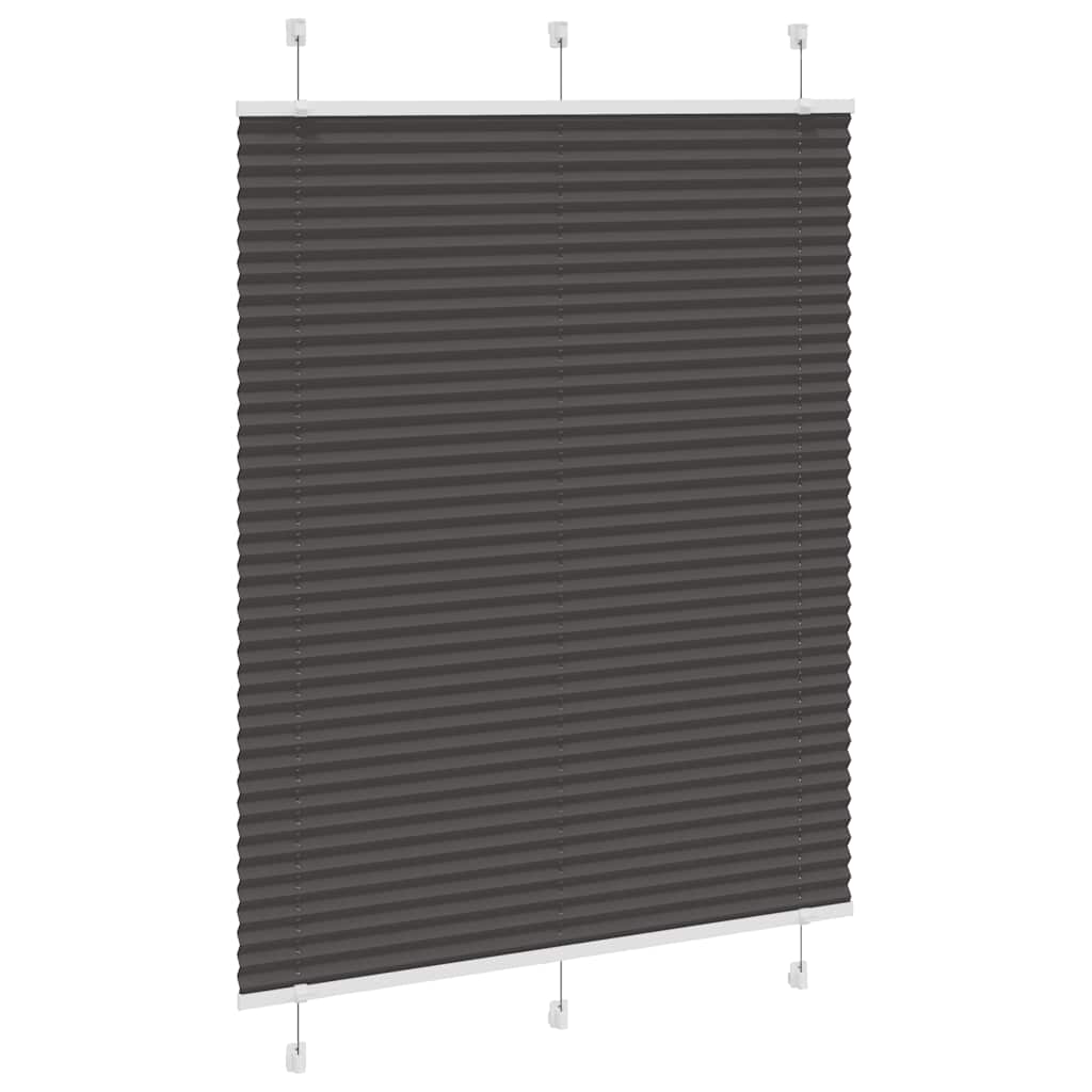 Tenda Plissettata Nera 110x100 cm Larghezza Tessuto 109,4 cm