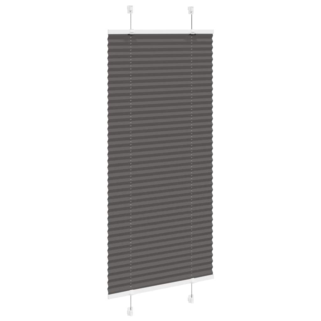 Tenda Plissettata Nera 65x150 cm Larghezza Tessuto 64,4 cm