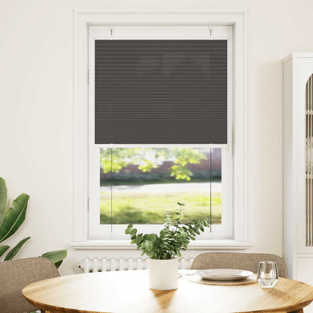 Tenda Plissettata Nera 70x150 cm Larghezza Tessuto 69,4 cm