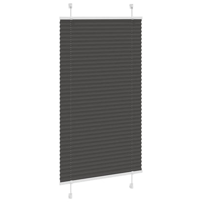 Tenda Plissettata Nera 80x150 cm Larghezza Tessuto 79,4 cm