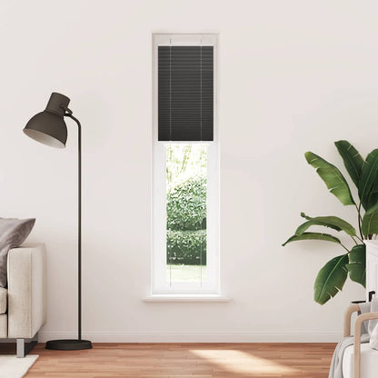 Tenda Plissettata Nera 40x200 cm Larghezza Tessuto 39,4 cm