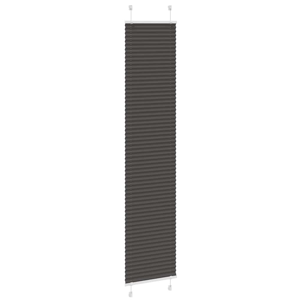 Tenda Plissettata Nera 50x200 cm Larghezza Tessuto 49,4 cm