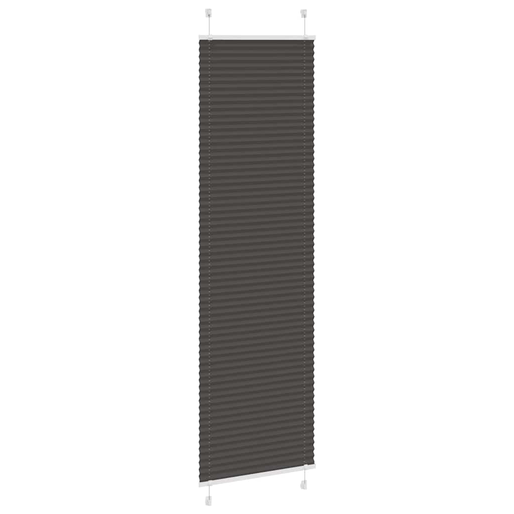 Tenda Plissettata Nera 55x200 cm Larghezza Tessuto 54,4 cm
