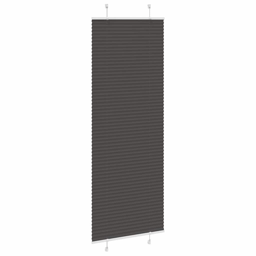 Tenda Plissettata Nera 70x200 cm Larghezza Tessuto 69,4 cm