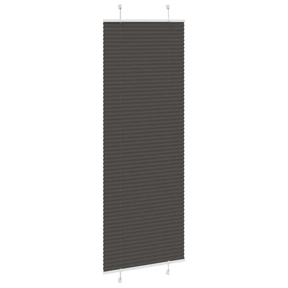 Tenda Plissettata Nera 75x200 cm Larghezza Tessuto 74,4 cm