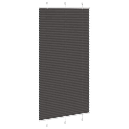 Tenda Plissettata Nera 110x200 cm Larghezza Tessuto 109,4 cm