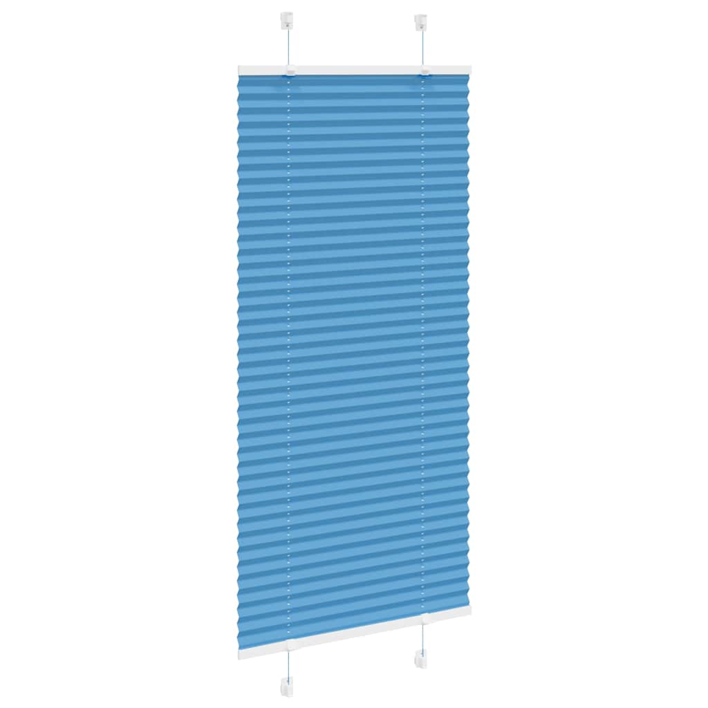 Tenda Plissettata Blu 65x100 cm Larghezza Tessuto 64,4 cm