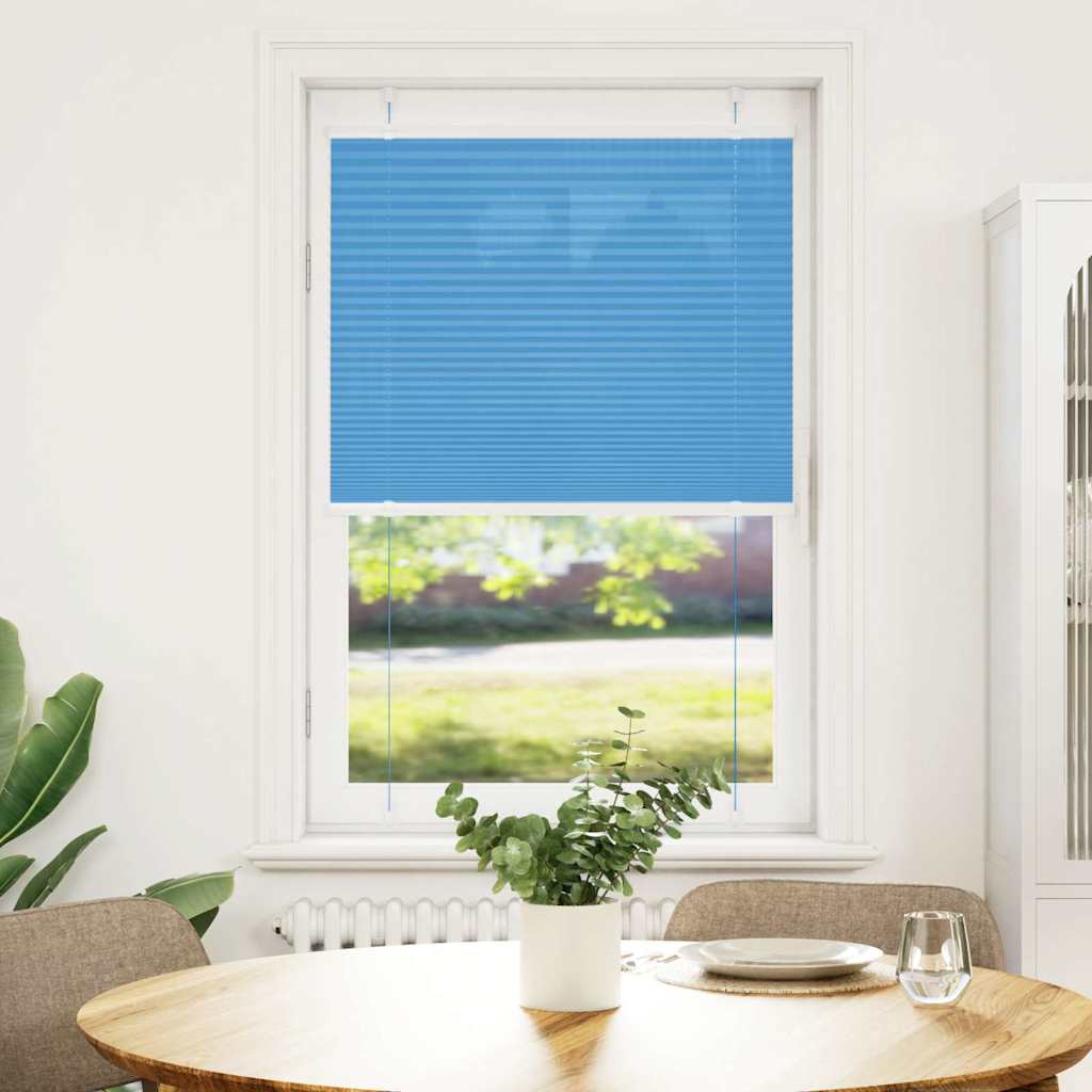 Tenda Plissettata Blu 80x100 cm Larghezza Tessuto 79,4 cm