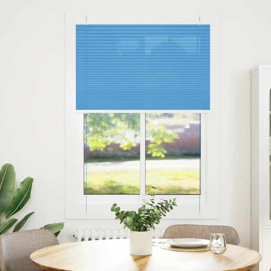 Tenda Plissettata Blu 90x100 cm Larghezza Tessuto 89,4 cm