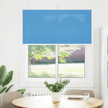 Tenda Plissettata Blu 120x100 cm Larghezza Tessuto 119,4 cm