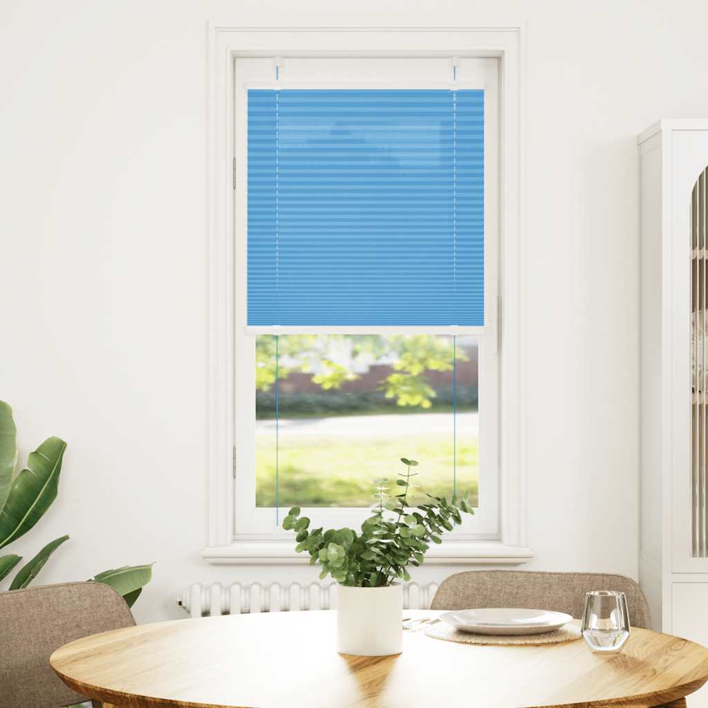 Tenda Plissettata Blu 65x150 cm Larghezza Tessuto 64,4 cm