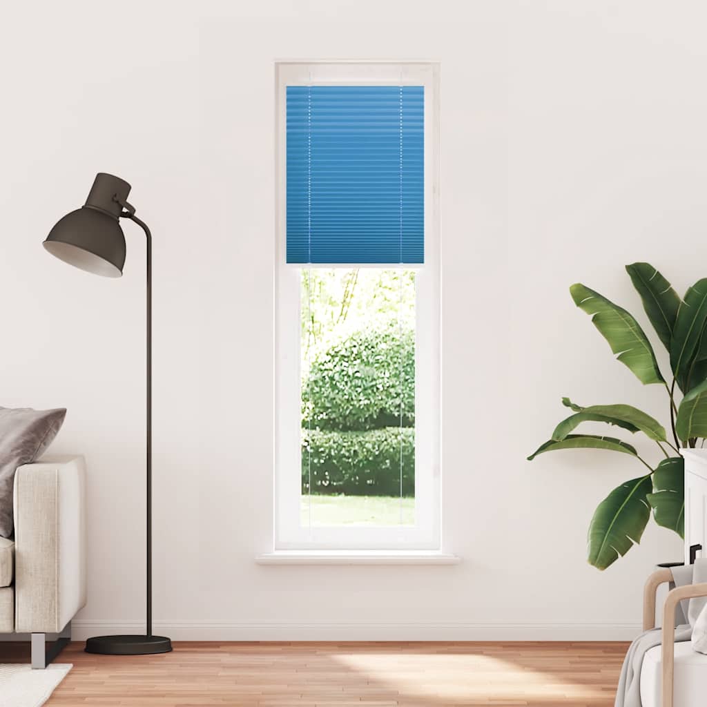 Tenda Plissettata Blu 65x200 cm Larghezza Tessuto 64,4 cm